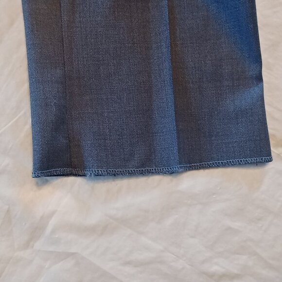 NEW Armani Exchange Steele Blue LONG Modern Fit Flat Front Solid Dress Pants - Picture 7 of 12